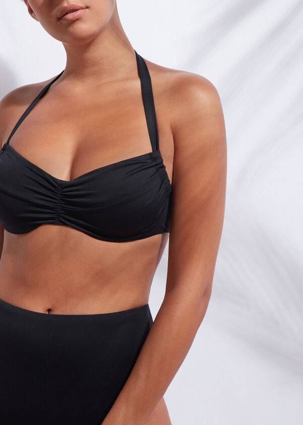 reggiseno bikini da donna calzedonia balconcino indonesia nero