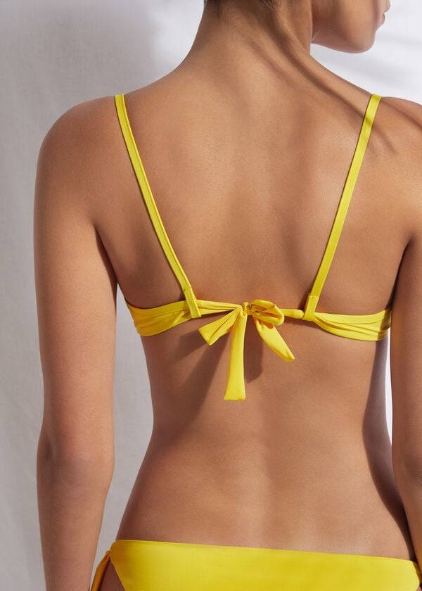 top bikini calzedonia balconcino indonesia eco da donna giallo