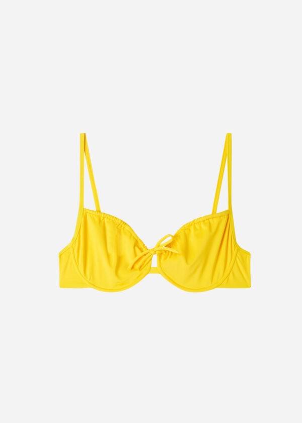 top bikini calzedonia balconcino indonesia eco da donna giallo