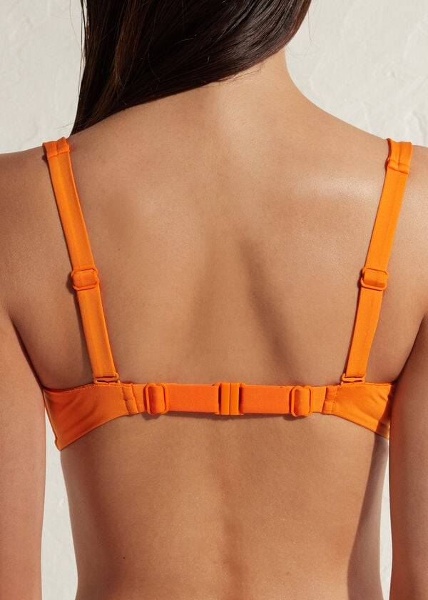 top bikini da donna arancione calzedonia a balconcino indonesia eco