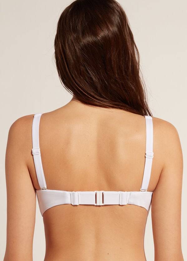 top bikini da donna a balconcino indonesia eco cobey bianco calzedonia