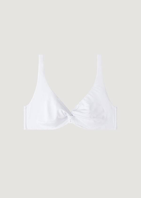 top bikini da donna a balconcino indonesia eco cobey bianco calzedonia