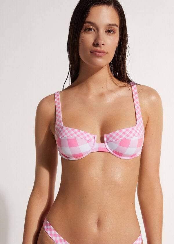 top bikini da donna rosa calzedonia balconcino lione