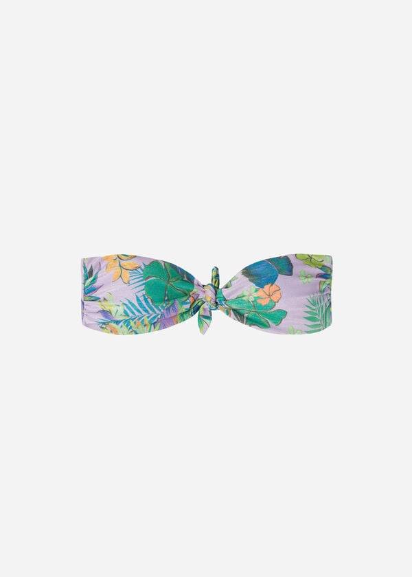 top bikini da donna viola calzedonia bandeau brasilia