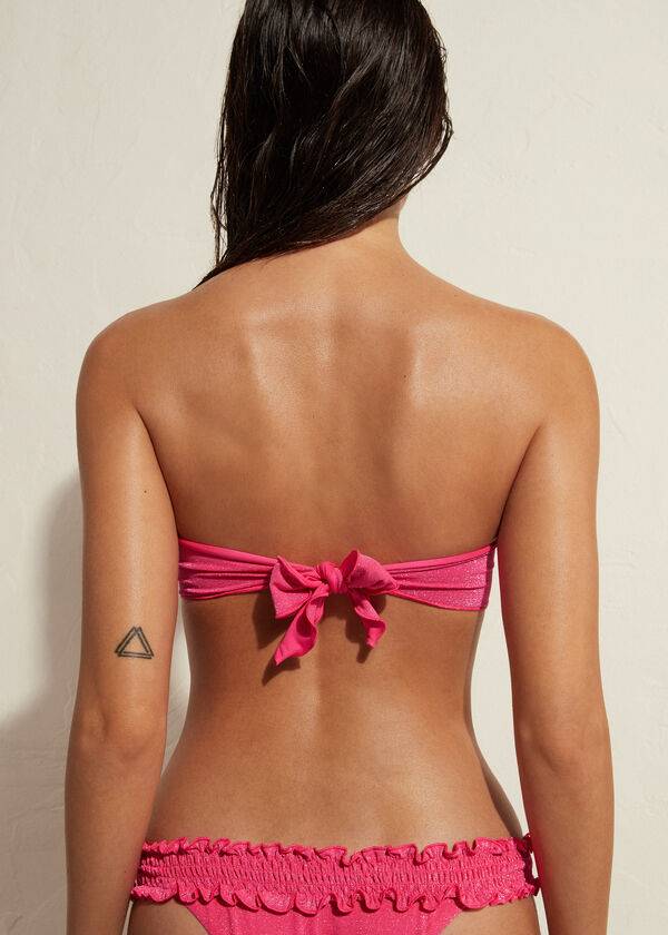 top bikini da donna rosa calzedonia bandeau formentera
