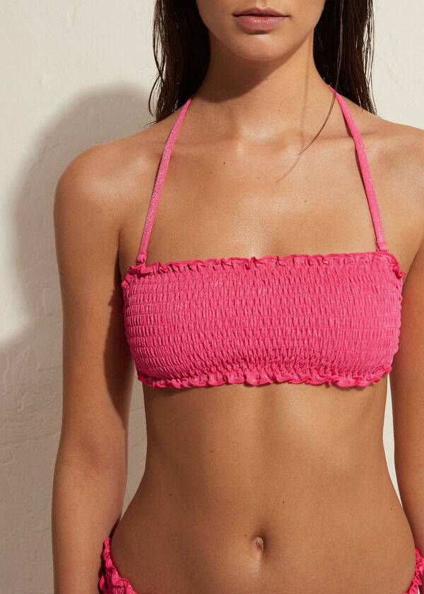 top bikini da donna rosa calzedonia bandeau formentera