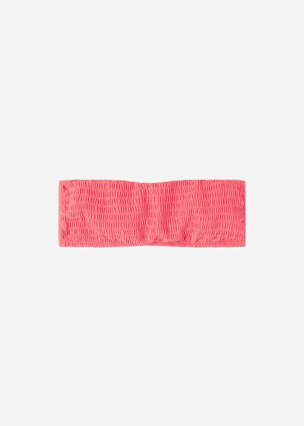 top bikini rosa calzedonia bandeau lanzarote da donna