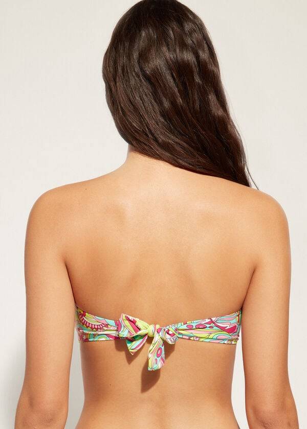 top bikini calzedonia bandeau londra da donna rosa