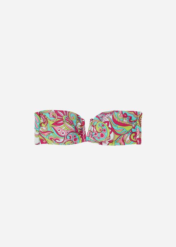 top bikini calzedonia bandeau londra da donna rosa
