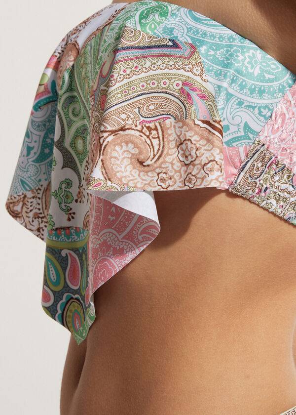 top bikini da donna turchese calzedonia bandeau saint tropez