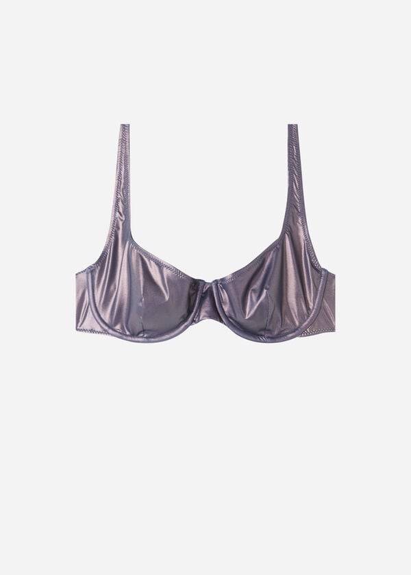 calzedonia balconcino effetto spalmato daytona reggiseno bikini donna blu