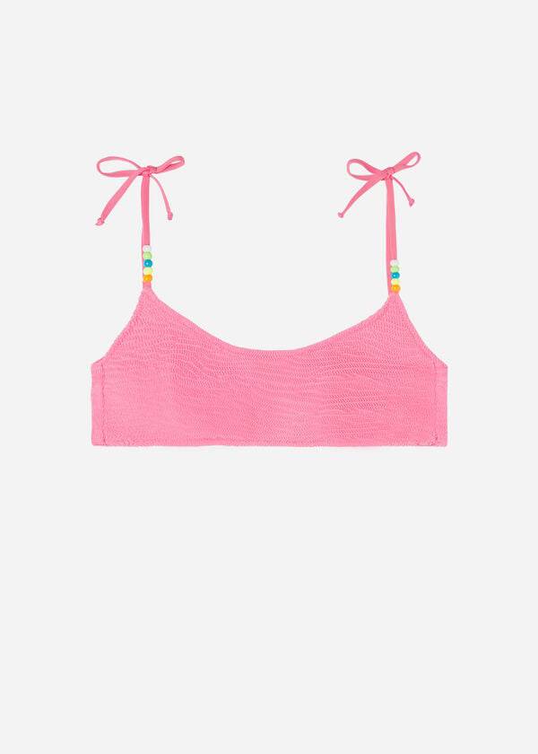 top bikini da donna san diego in stile canotta stropicciata calzedonia rosa