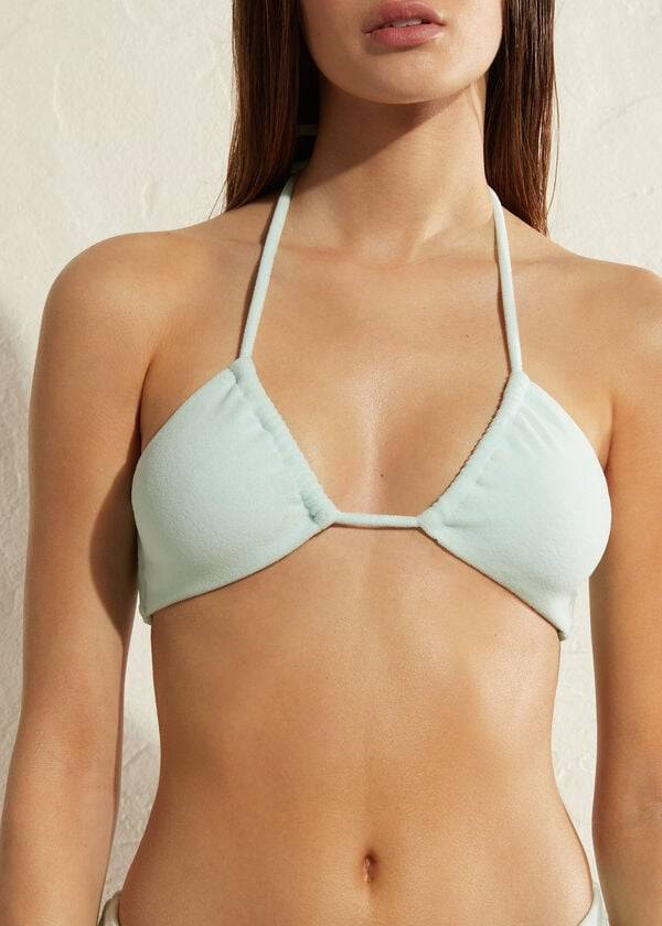 calzedonia coulisse bandeau beverly hills eco bikini top donna blu
