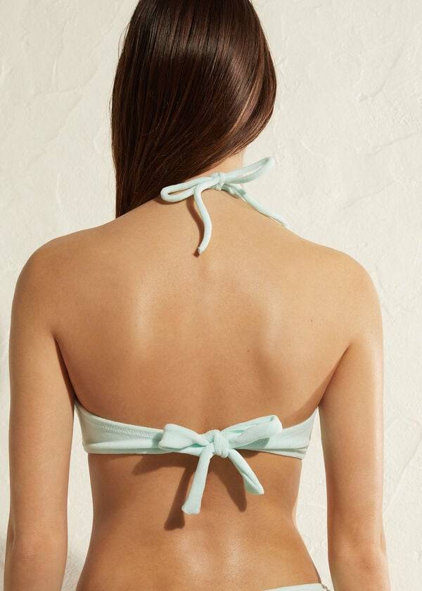 calzedonia coulisse bandeau beverly hills eco bikini top donna blu