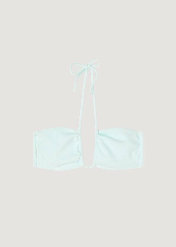 calzedonia coulisse bandeau beverly hills eco bikini top donna blu