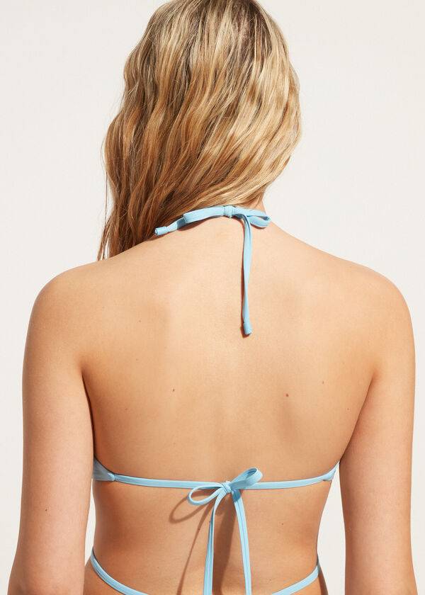reggiseno bikini a fascia con coulisse islamorada da donna calzedonia blu