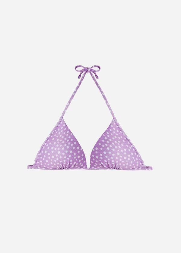 reggiseno bikini da donna a triangolo fisso cipro calzedonia viola