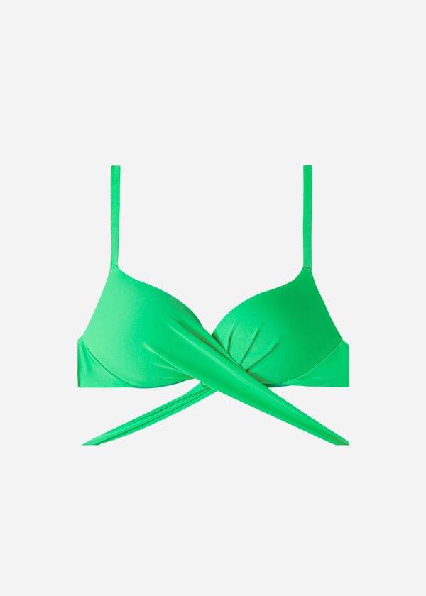 reggiseno bikini imbottito push-up graduato da donna calzedonia indonesia verde