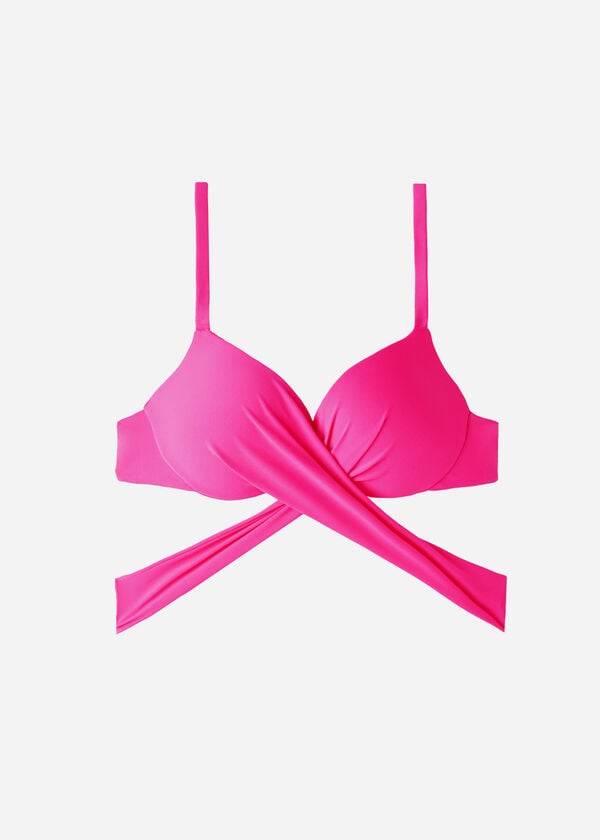 top bikini rosa da donna calzedonia con imbottitura graduata push-up indonesia