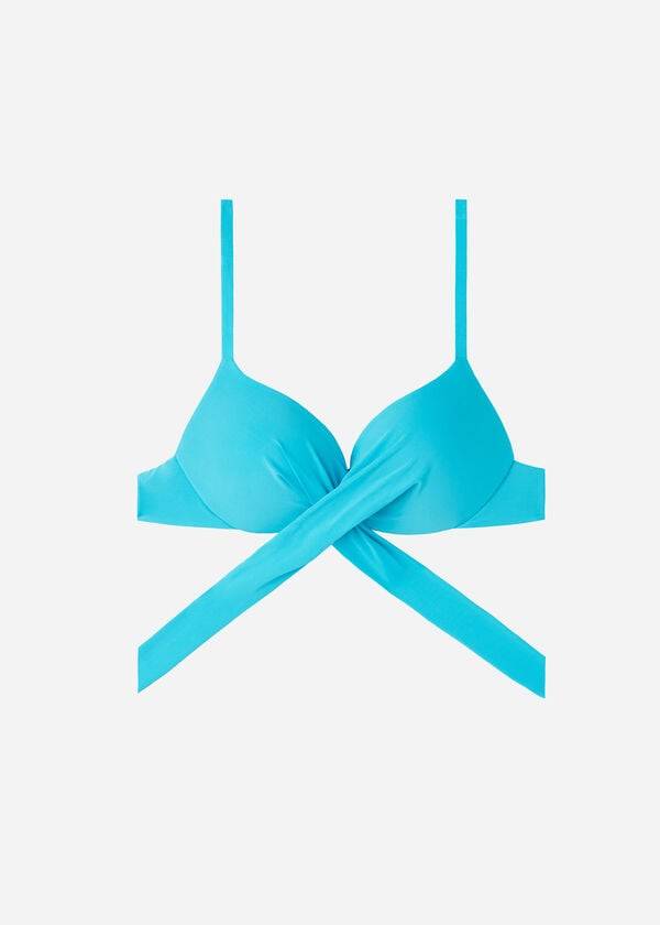 reggiseno bikini da donna turchese calzedonia con imbottitura graduata push-up indonesia