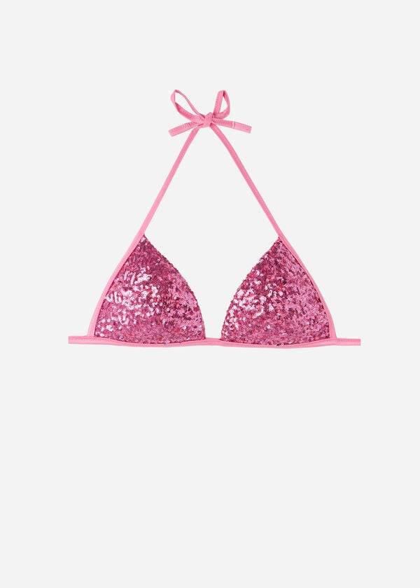reggiseno bikini a triangolo imbottito graduato da donna calzedonia cannes rosa