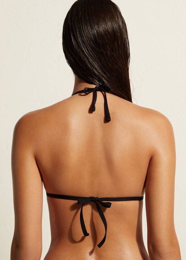 reggiseno bikini da donna casablanca con triangolo imbottito graduato calzedonia nero