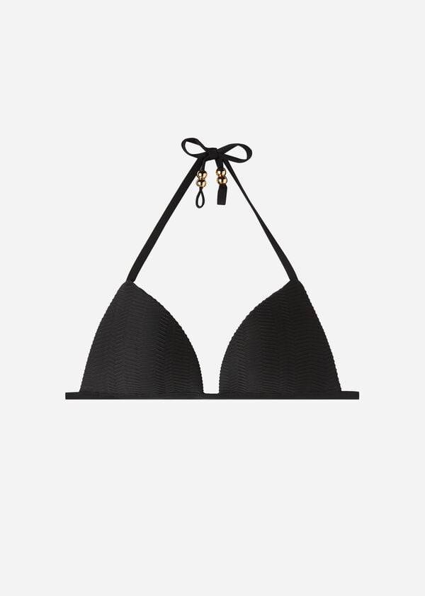 reggiseno bikini da donna casablanca con triangolo imbottito graduato calzedonia nero
