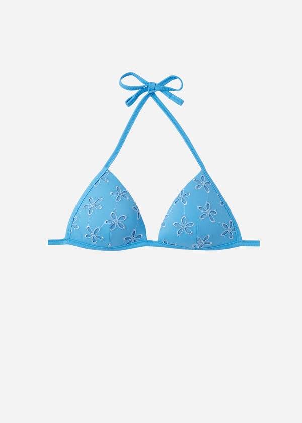 reggiseno bikini a triangolo con imbottitura graduata corfù calzedonia da donna blu