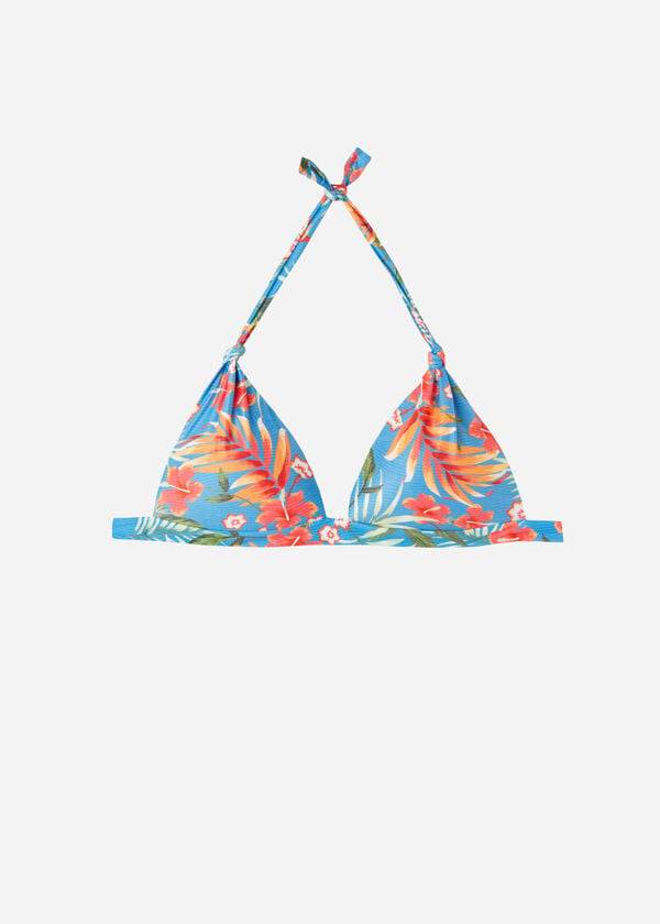 reggiseno bikini maui con triangolo imbottito graduato calzedonia da donna verde