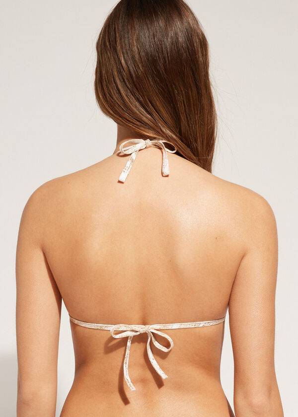 calzedonia triangolo imbottito graduato melbourne bikini top donna oro