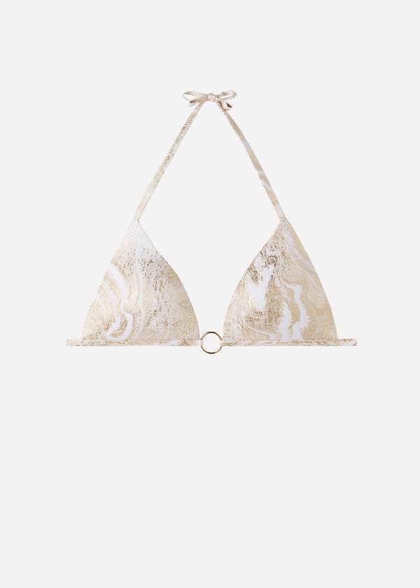 calzedonia triangolo imbottito graduato melbourne bikini top donna oro