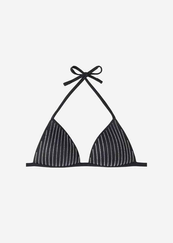 calzedonia triangolo imbottito graduato shanghai bikini top donna nero