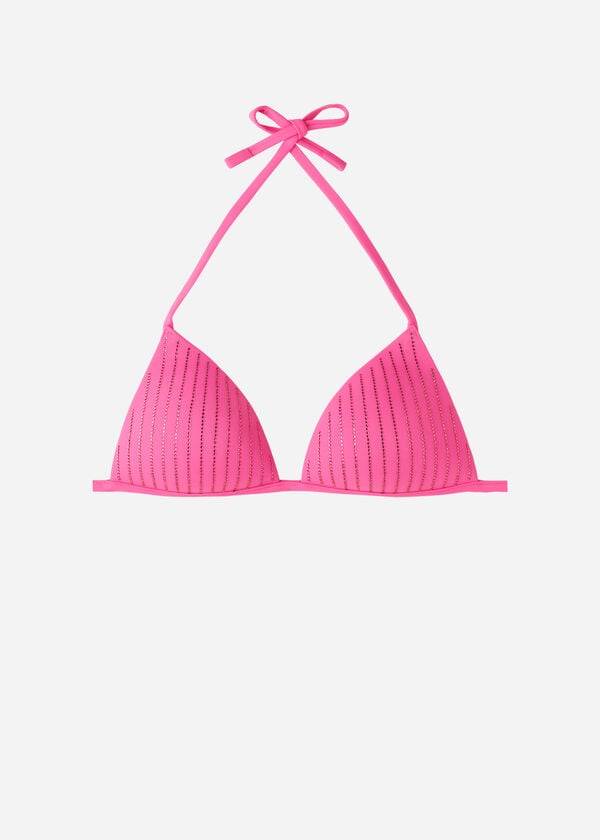 reggiseno bikini shanghai con triangolo imbottito graduato calzedonia da donna rosa