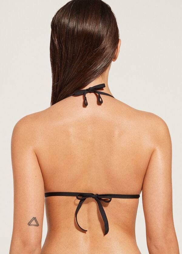 reggiseno bikini a triangolo imbottito morbido e graduato da donna calzedonia indonesia nero