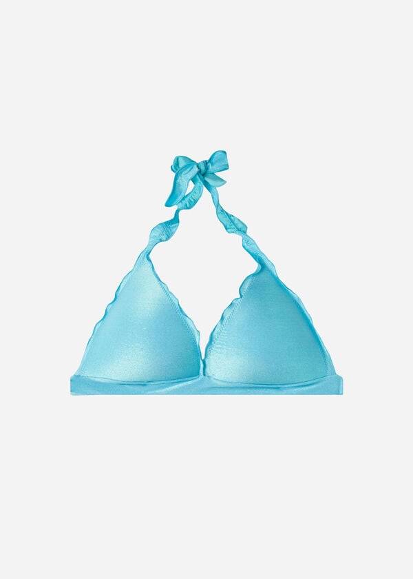 reggiseno bikini a triangolo graduato formentera calzedonia da donna color turchese