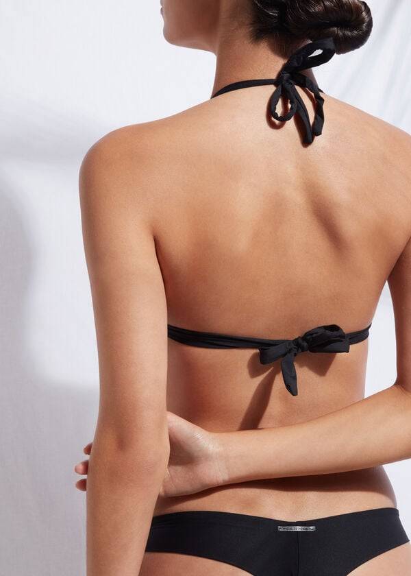 reggiseno bikini a triangolo con ferretto calzedonia indonesia da donna nero