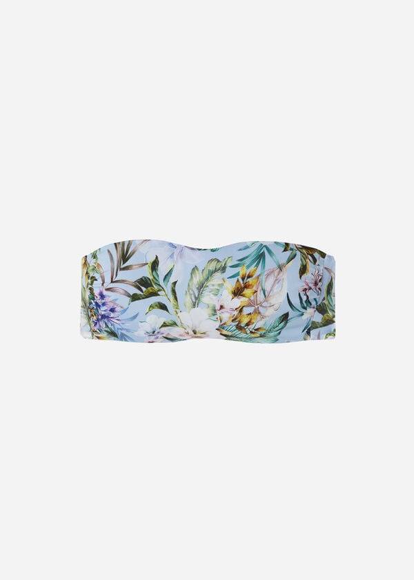 top bikini da donna calzedonia a fascia imbottita atene blu