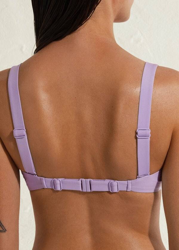 top bikini da donna indonesia a fascia imbottita calzedonia viola
