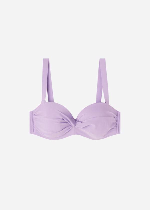 top bikini da donna indonesia a fascia imbottita calzedonia viola