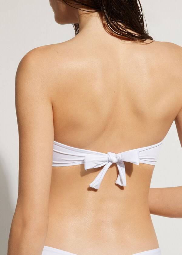 reggiseno bikini imbottito a fascia da donna calzedonia indonesia eco cobey bianco