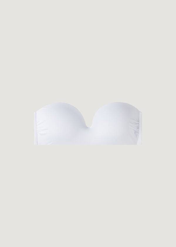 reggiseno bikini imbottito a fascia da donna calzedonia indonesia eco cobey bianco