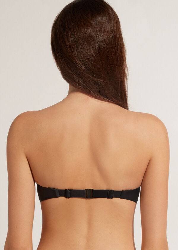 top bikini nero da donna calzedonia padded bandeau indonesia eco cobey