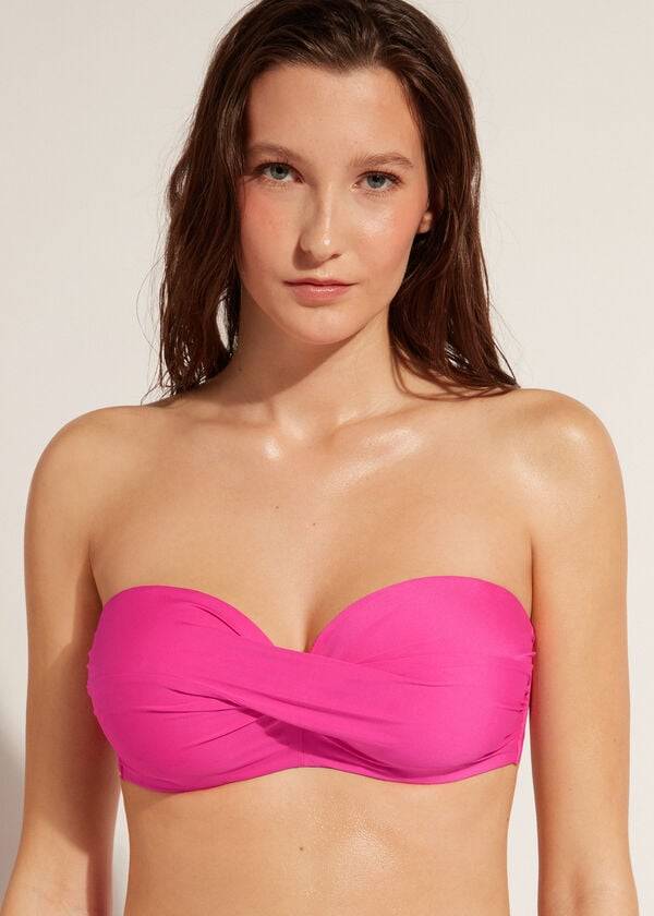 fascia imbottita rosa calzedonia indonesia eco cobey top bikini da donna