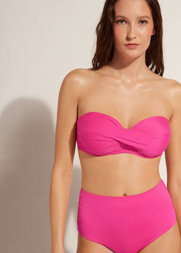 fascia imbottita rosa calzedonia indonesia eco cobey top bikini da donna