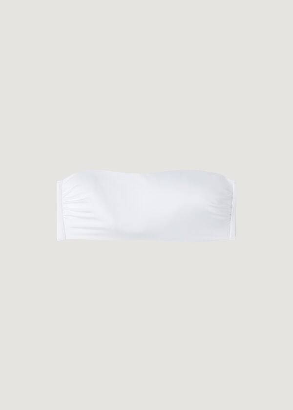 top bikini bianco da donna calzedonia con fascia imbottita indonesia eco rosa
