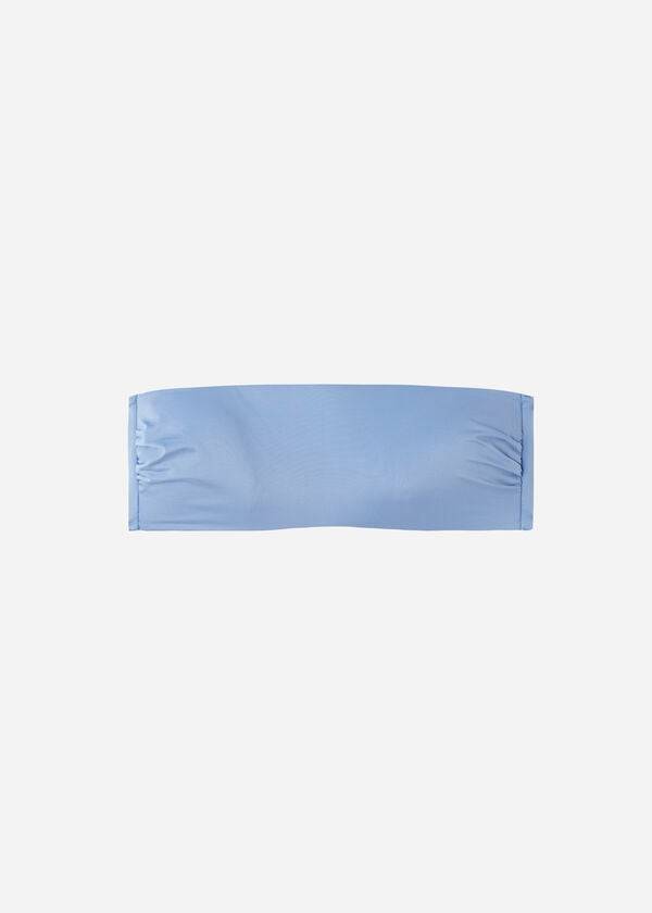 calzedonia padded bandeau indonesia eco strapless bikini tops donna blu
