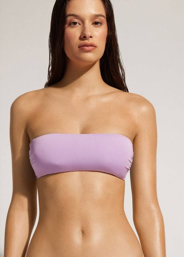 calzedonia padded bandeau indonesia eco strapless bikini tops donna viola