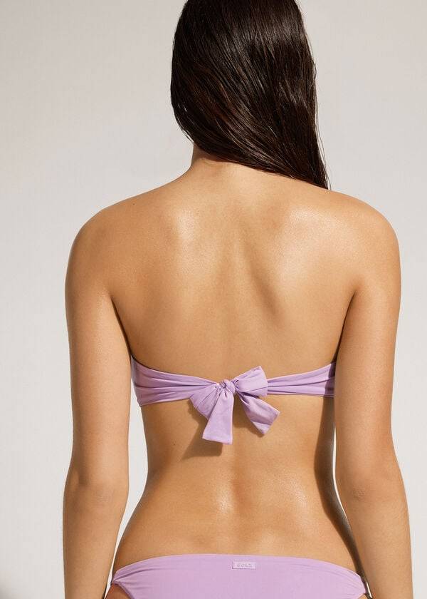 calzedonia padded bandeau indonesia eco strapless bikini tops donna viola