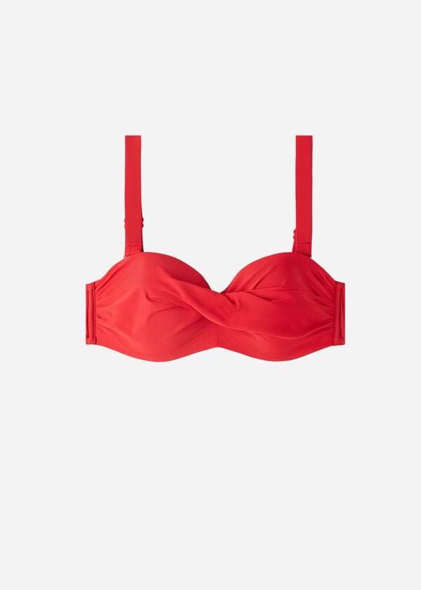 reggiseno bikini senza spalline imbottito calzedonia indonesia da donna rosso