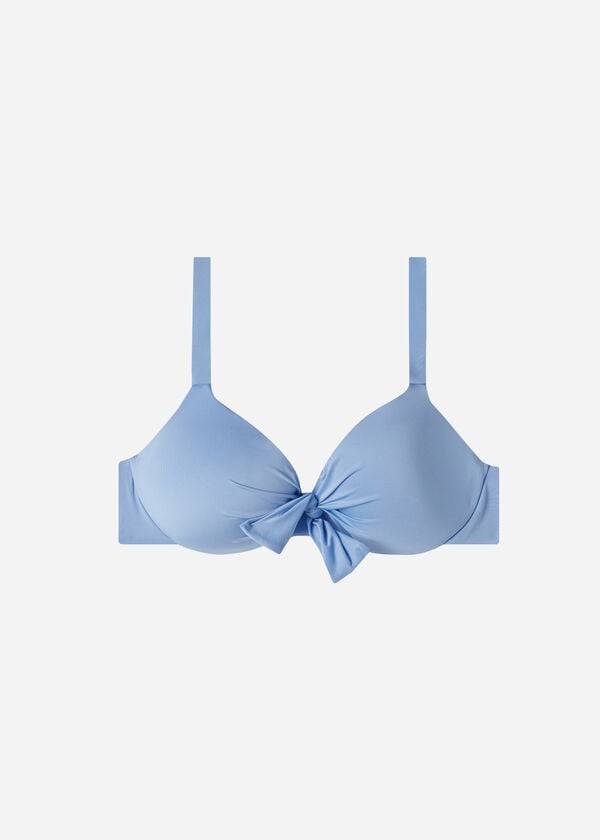 top bikini ecologico blu da donna calzedonia imbottito push-up indonesia